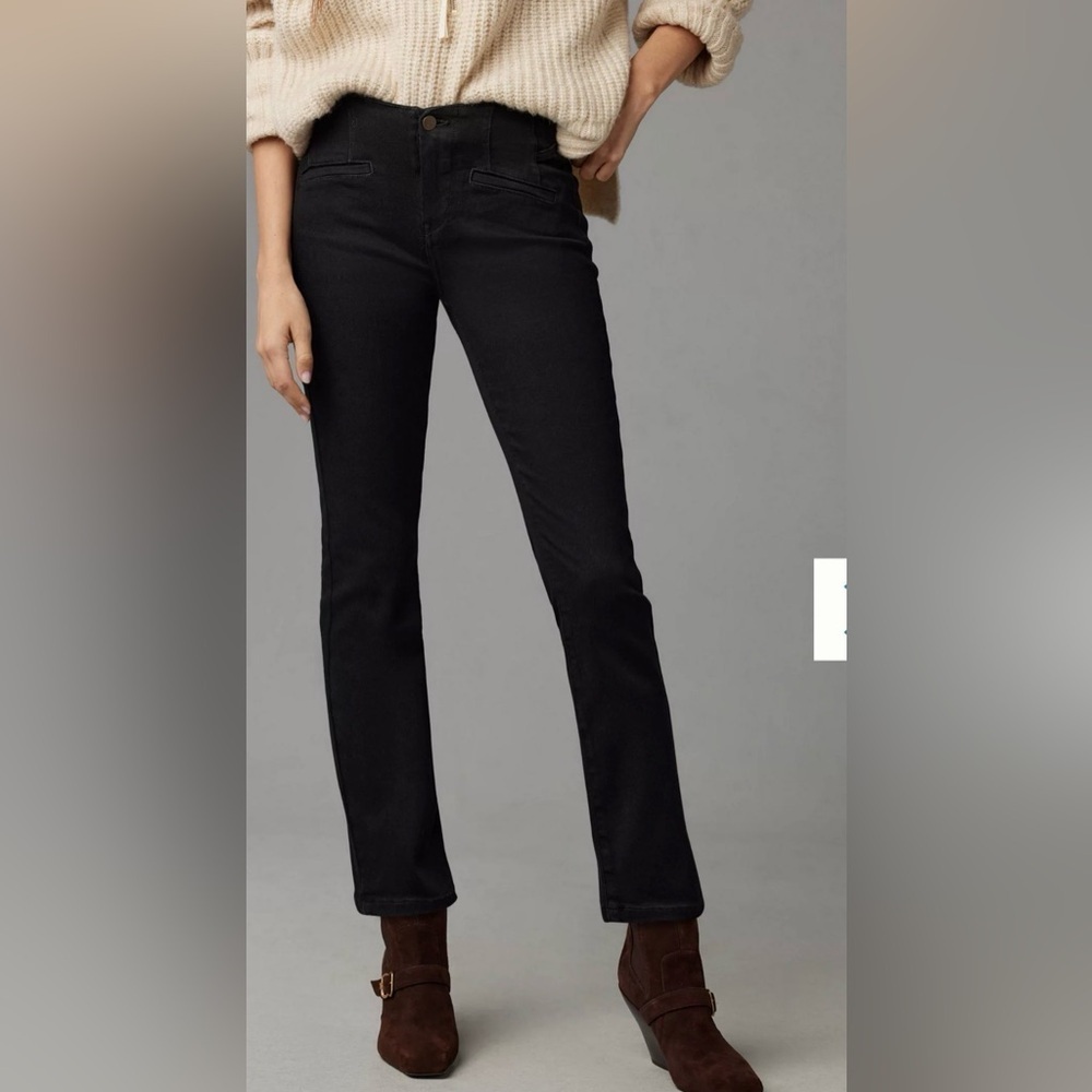 Pilcro Pilcro Mid-Rise Corset Slim Skinny Jeans size 29x27” charcoal
